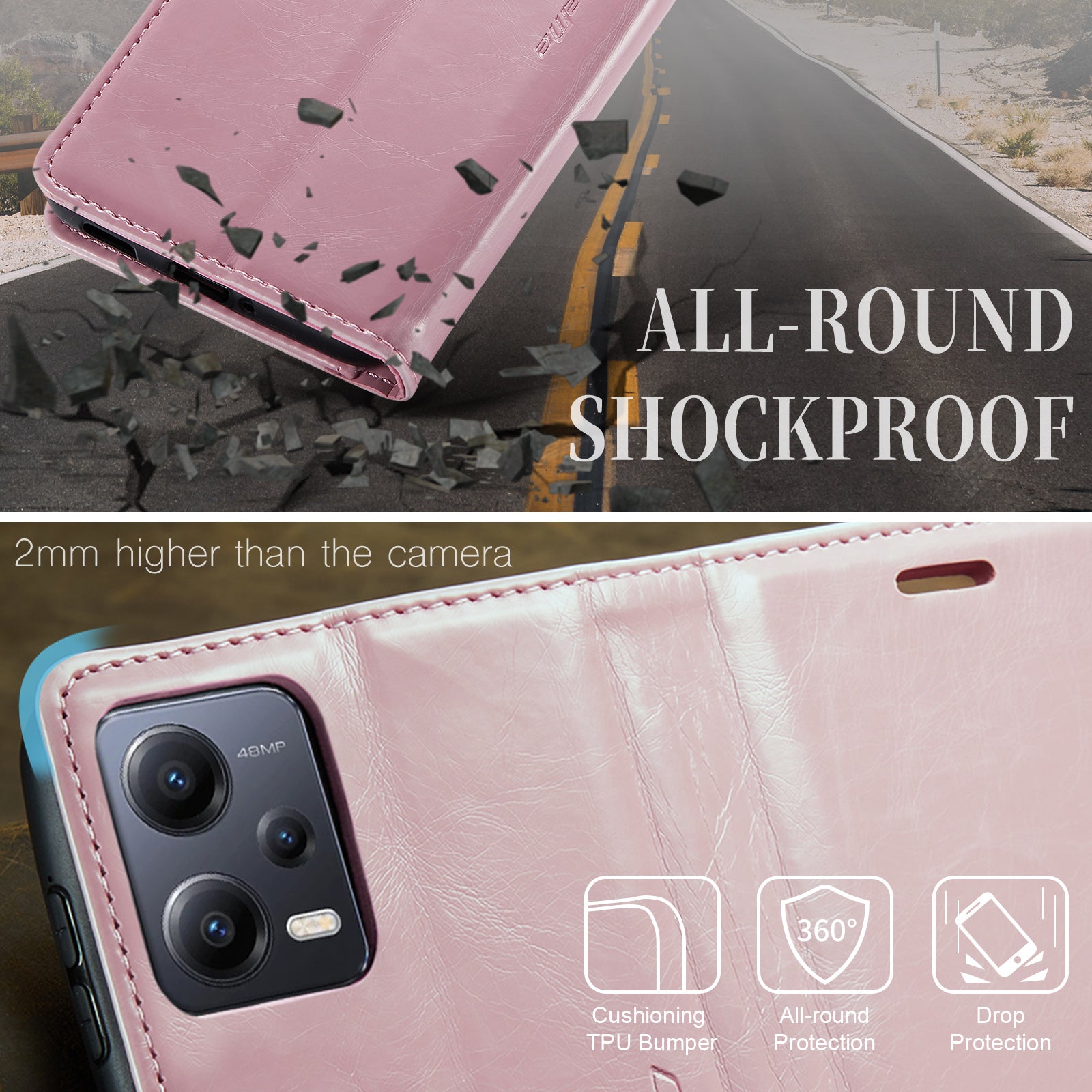 CASEME 003 Series For Xiaomi Redmi Note 12 Pro 5G Note 12 Pro Speed 5G Poco X5 Pro 5G Anti-drop PU Leather Wallet Stand Cover Waxy Texture Phone Case CASEME 003 Series For Xiaomi Redmi Note 12 Pro 5G Note 12 Pro Speed 5G Poco X5 Pro 5G Anti-drop PU Leather Wallet Stand Cover Waxy Texture Phone Case